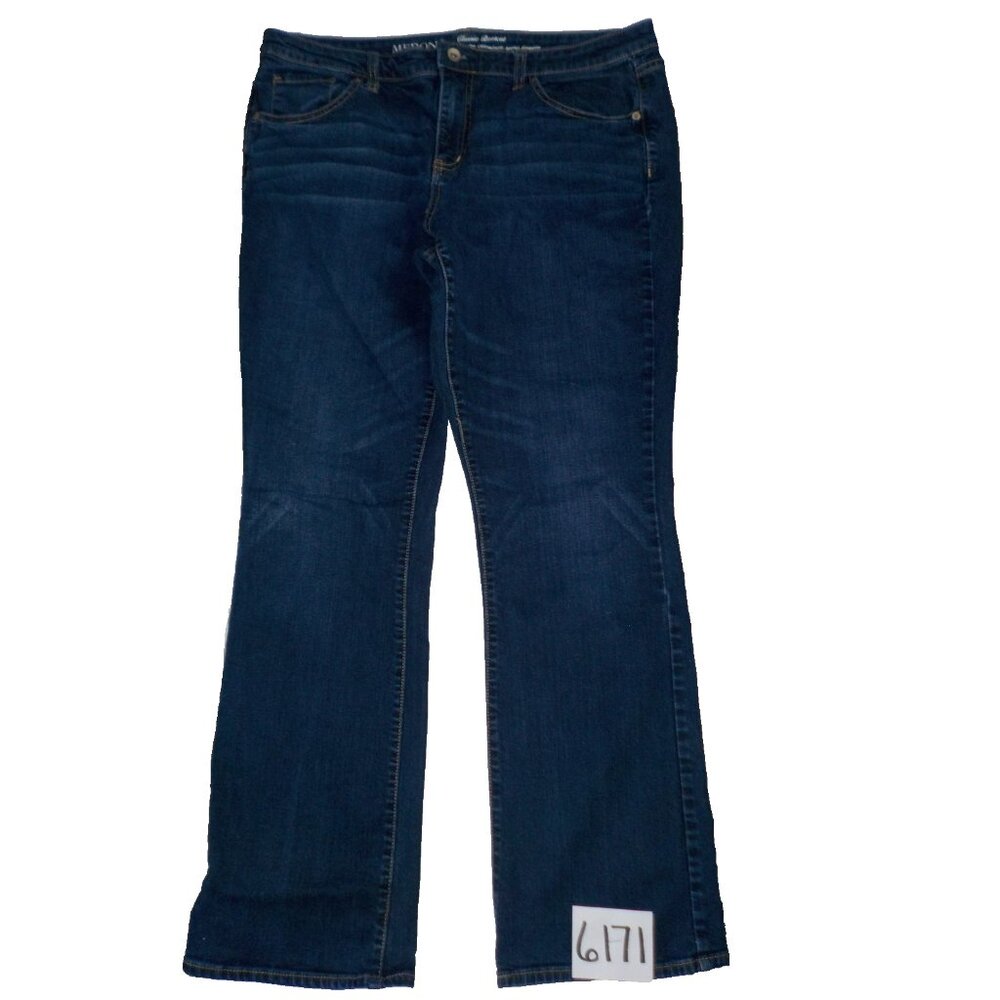 Merona Classic Bootcut Women's Size 16 Plain Pockets Blue Denim Jeans (36 x 31)